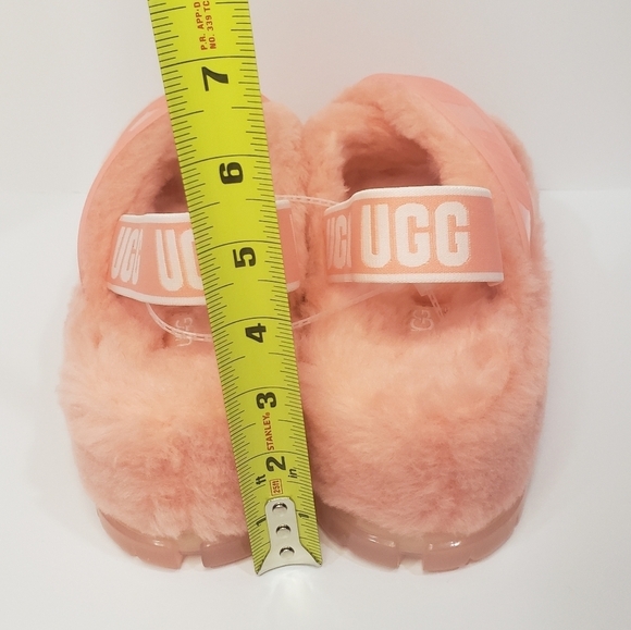 1174- UGG Fluff Yeah Slide Platform Sandals Women’s Size 8 Orange – Never Worn - Picture 10 of 12